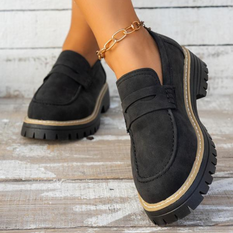 Mocasines cómodos con plataforma gruesa