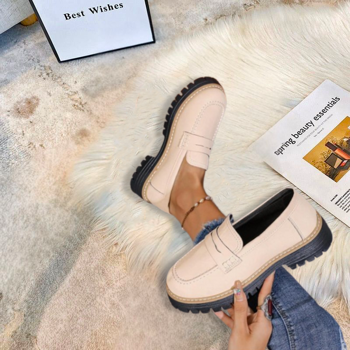 Mocasines cómodos con plataforma gruesa