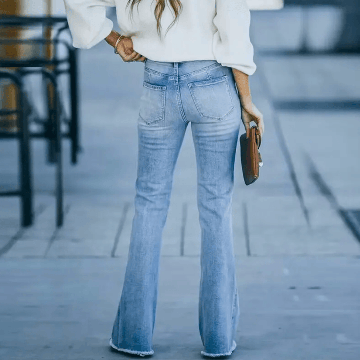 Women’s Casual Outdoor High-Waist Straight Leg Jeans