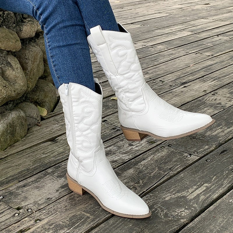 Metallic Western Cowboy Boots