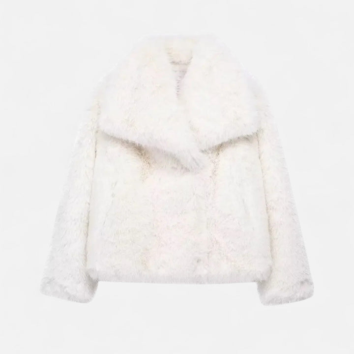 Abrigo de Invierno para Mujer Elegante, Acogedor, Esponjoso, Suave y de Piel Sintética