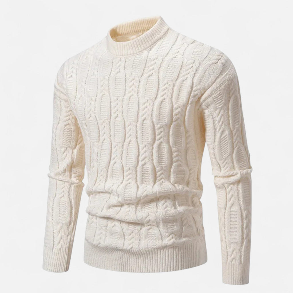 Maglione classico da uomo a girocollo in maglia