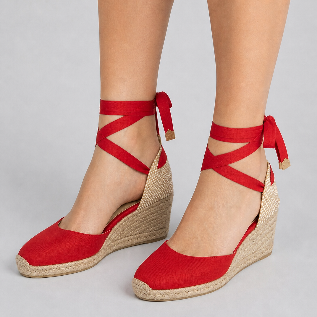 Closed Toe Wedge Espadrille Sandals